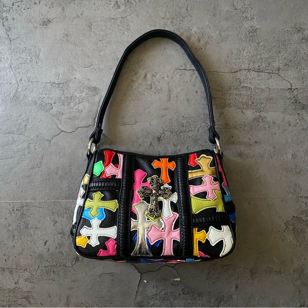 Chrome cross purse
